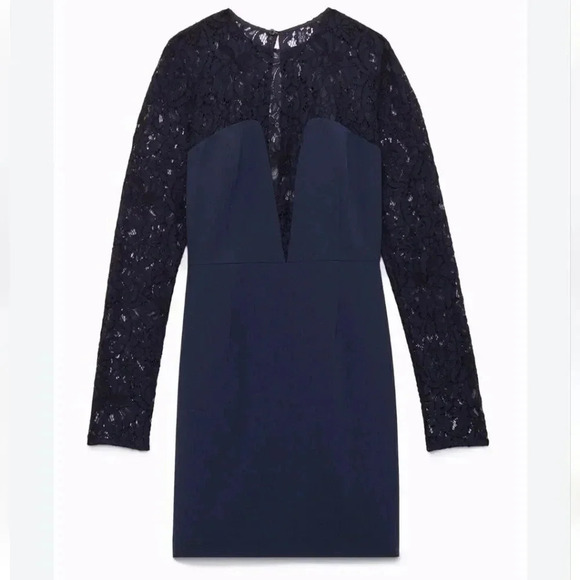 Aritzia Babaton Women's Masaki Black Bustier Lace Mini Cocktail Formal Dress. - Picture 5 of 15